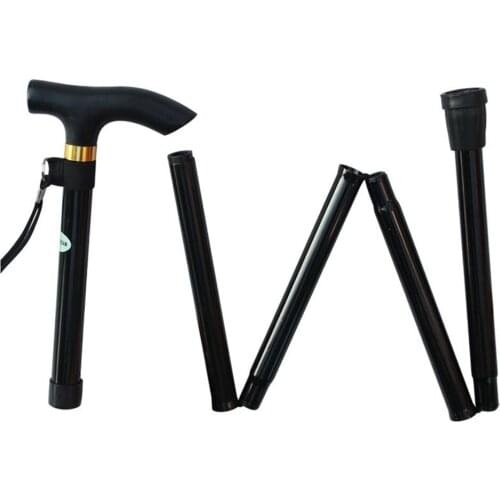 5-section Walking Stick Trekking Aluminum Alloy Climbing Stick Telescopic Running Trail Canes Shockproof Hiking Accessories #YJ