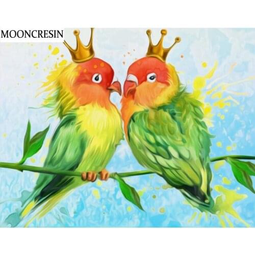 5D Diamond Painting Full Drill Square Magpies Crown Needlework Cross Stitch Diy Craft Diamond Embroidery Mosaic Decoration Home