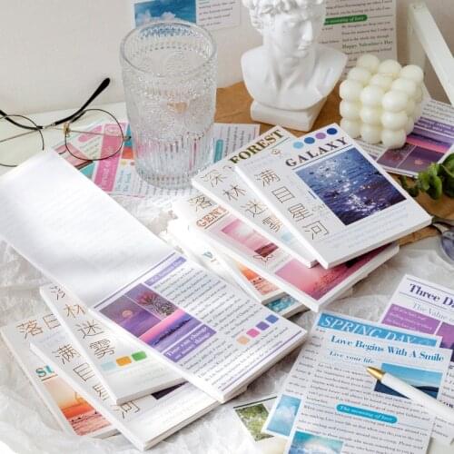60 pcs Daylight Magazine Series paper Card Memo Pad Decorative Stationery Scrapbooking Diary Album Lable Retro Material Book