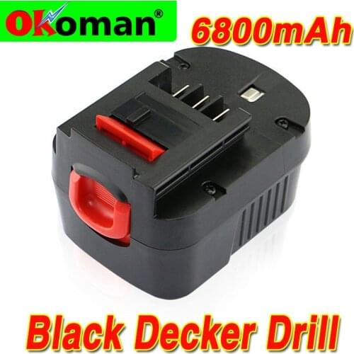 12V 6800mah Black & Decker A12 a12ex fsb12 fs120b a1712 hp12k HP12 battery pack replaced by Ni MH battery pack