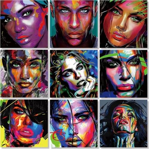 Watercolor Girl Abstract Canvas Painting Large Wall Art for Livingroom Fashion Woman Paintings on The Wall Decorative Pictures