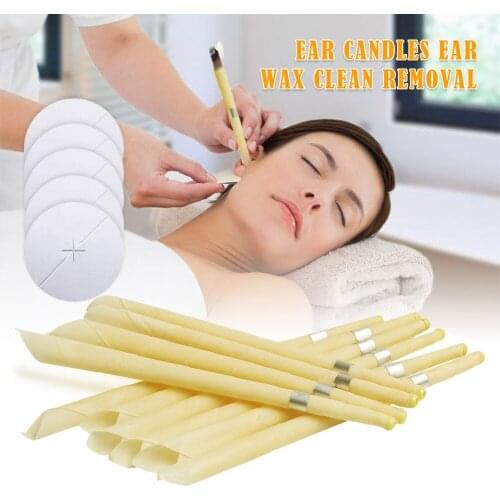 Aromatherapy Ear Candle Quiet Bergamot Horn With Plug Ear Maintenance Matching Tray Ear Candles Healthy Care