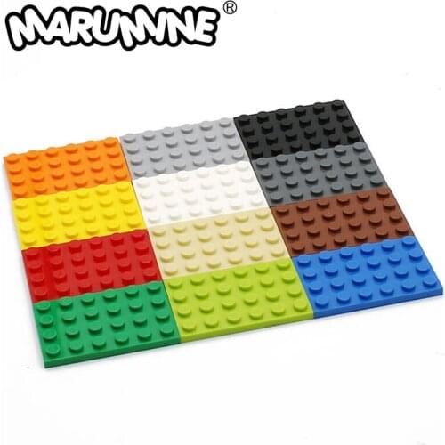 Marumine 4x6 Baseplate 10PCS 3032 Particles Building Blocks Plate Bricks Boy Girl DIY Classic Educational Gifts for Children