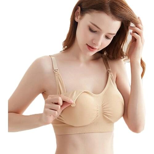Maternity Nursing Bra Gather anti-sagging nursing underwear Comfortable breastfeeding bra during pregnancy maternity bra T0218