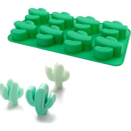 Biscuits Soap Mould DIY Handmade Tool Ice Cubes Candy Mold Cake Decoration Baking Tools Cactus Chocolate Silicone Molds