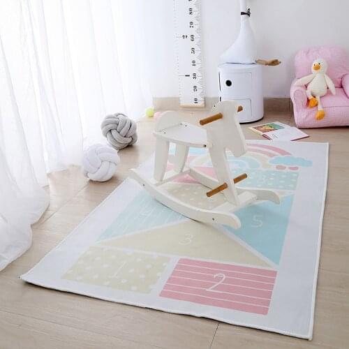 Rainbow Printed Carpets for Living Room Anti-Slip Floor Rug Soft Baby Playing Carpet Bath Mat Bedroom Decoration Tapis Salon