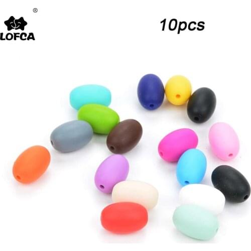 LOFCA 10pcs Grape Silicone Bead Teething BPA Free Food Grade Silicone Teether Soft Toy For Baby Teeth Chew Pendant Teether Bead