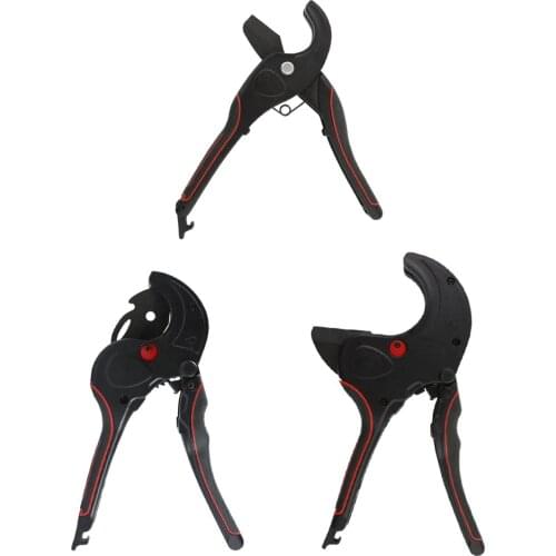 Non Slip Pipe Tube Cutter Blade Self-locking Ratchet Scissors for PVC / PPR / Rubber Hose Cutting Manual Hand Tools