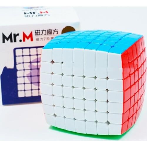 NEW Shengshou Pillow Mr.M 7x7 Magnetic Cube SengSo rounded Stickerless 7x7 Speed Cube Linglong mini 7x7 Cubo Puzzle kids Toys