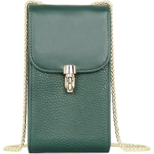 New Arrival Colorful Cellphone Bag Fashion Daily Use Card Holder Small Genuine Leather Shoulder Bag for Women Fashion Phone Bag