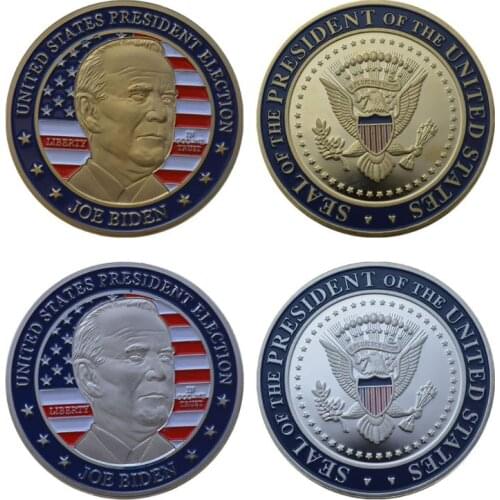 National Flag Joe Biden President Commemorative Coin Souvenir Collectible Coins AXYC