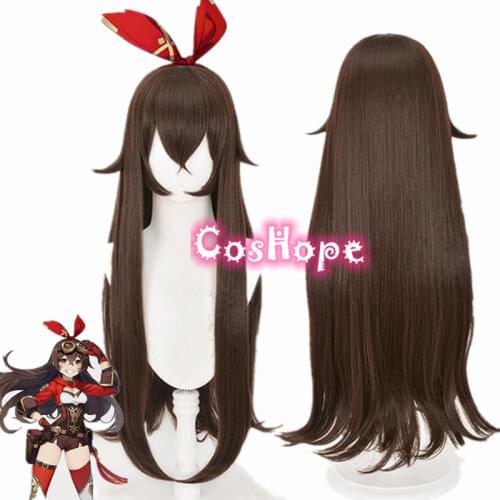 Amber Genshin Impact Cosplay Women Girls 80cm Brown Wig Cosplay Anime Cosplay Braid Wigs Heat Resistant Synthetic Wigs Halloween