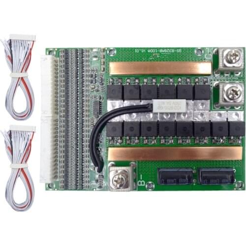 28S 100A High Current Lithium Battery Protection Board 100V polymer with Temperature Control /Li-ion BMS board