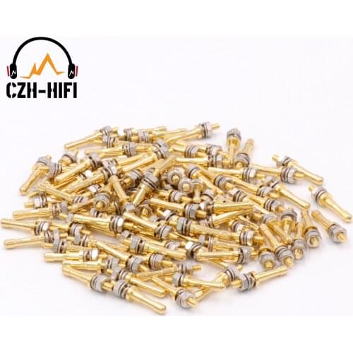 Gold Plated Brass Turret Board Terminal Lug Posts Tag Strip for Guitar AMP Vintage Audio Amplifier DIY Porject