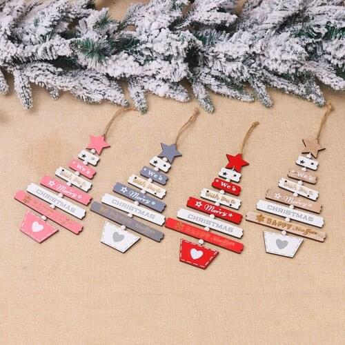 Wooden Christmas Decoration for Home Christmas Tree Pendant Christmas Wood Ornaments Navidad New Year 2021