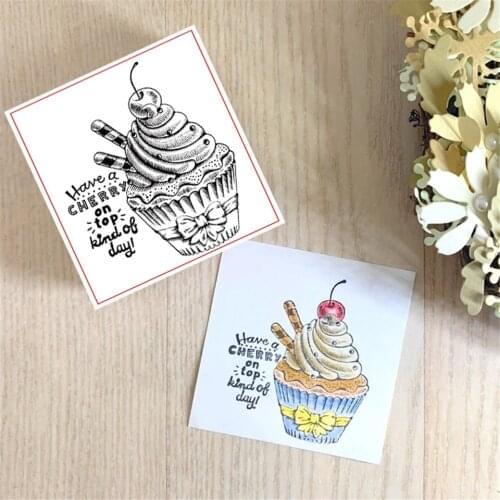 Cupcake NEW Clear Stamps For Scrapbooking/Decorative Craft Supplies Bullet Journal Background Rubber Stamp Sentiment Card Making