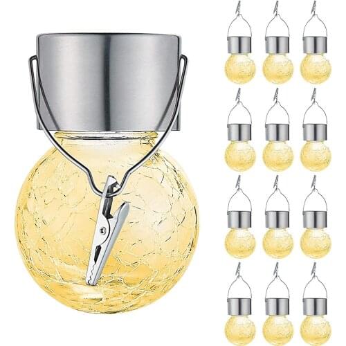 Solar Panel LED Hanging Light Lantern Waterproof Hollow Ball Lamp for Outdoor Garden Yard Patio decoration Holiday Solar Light