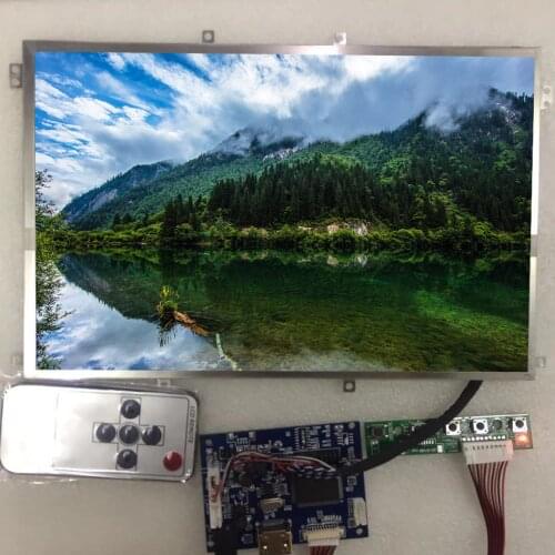10.1 IPS Display 1280 * 800 HD LCD Monitor Remote Driver Control Board 2AV HDMI VGA for Lattepanda, Raspberry Pi USB TYPE -C