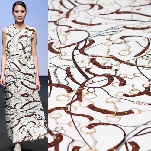 Pearlsilk 14momme Belt Digital Printed Twill Silk Fabrics 100% Silk Materials Dress The Sewing cloth Meter Freeshipping