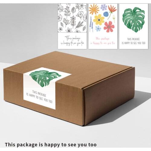 20-50pcs This Package Nice To Meet You Too Sticker Seal Label Thank You Small Business Handmade Merchandise Decoration Sticker