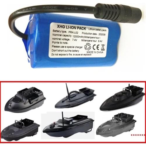 3 pcs 7.4V 12000Mah 9600 mah 5200Mah Battery For D16 D18 V18 C118 2011-5 V007 C18 H18 Remote Control RC Fishing Bait Boat Parts