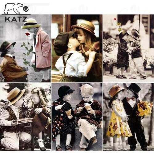 Handmade 5D Diamond Painting Love Boy and Girl Kiss Handmade Gift Diamond Embroidery Portrait Mosaic Home Decor Gift