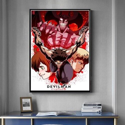 Devilman Crybaby Japan Anime Nordic Canvas Painting Wall Art Picture Modular Poster and Print Bedside Background Home Decoration