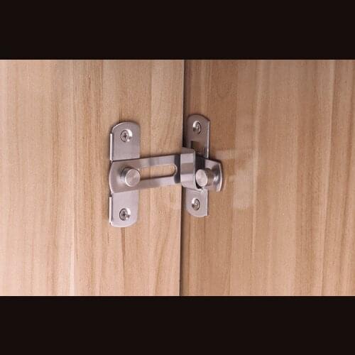 Doors Buckle Bolt 3/4 Inch 90 Degree Right Angle Door Latch Hasp Bending Latch Barrel Bolt with Screws for Doors Buckle Bolt