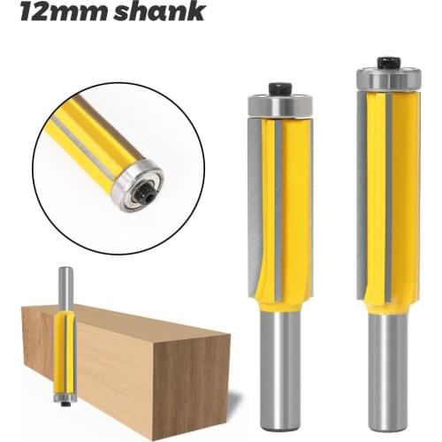 1PC 12MM Shank Milling Cutter Wood Carving Flush Trim bit Z4 Pattern Router Bit Top Bottom Bearing Bits Milling Cutter Woodwork