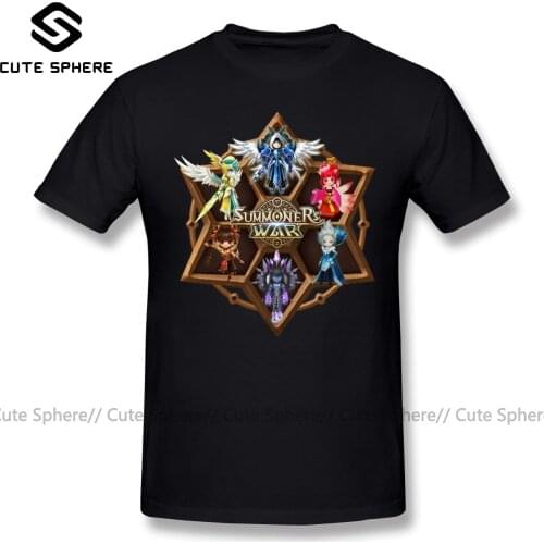 Summoners War T Shirt Monster Runes T-Shirt 4xl Short Sleeves Tee Shirt Cotton Graphic Mens Summer Awesome Tshirt