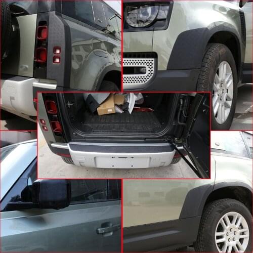 ABS for Land Rover Defender 110 2020-2021 Car Rear View Mirror Cover Front Rear Bumper Side Scratch guard Protection Board Guard