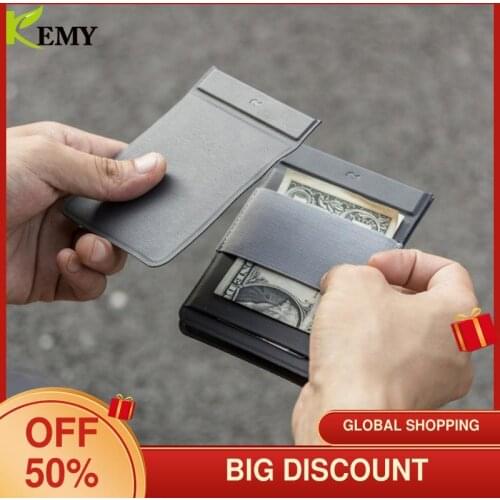 KEMY MAG Modular Creative Magnetic Combination Split Plastic Credit Bank Card Case Holder Short Men Male Wallet and Purse Design
