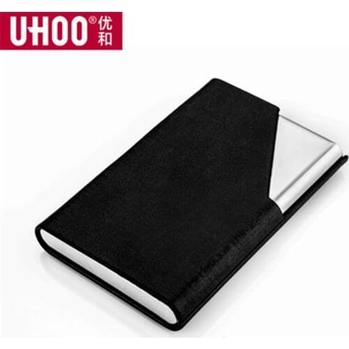 Card box mens business card clip stainless steel large capacity office business gift folder 6605