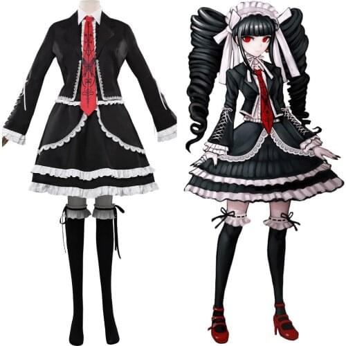 Anime Danganronpa Celestia Ludenberg Cosplay Costume Uniform Dress Outfits Halloween Carnival Costumes