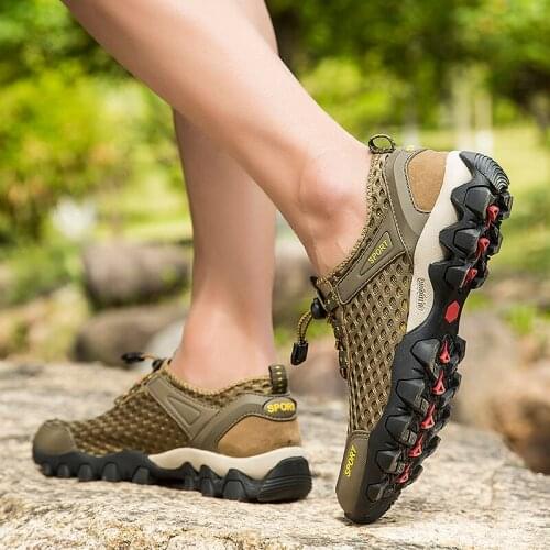 Men Outdoor Aqua Upstream Shoes Summer Women Breathable Hiking Sneakers Anti-slip Fishing Wading Shoes Quick Dry Water Shoes