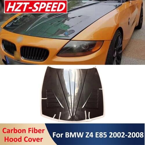 Z4 Real Carbon Fiber Car Engine Bonnet Hood Cover For BMW Z4 E85 2002-2008 Modification