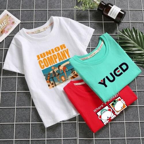 Summer New Kids Clothes Baby Boys Loose Casual Tshirts Bottoming Shirt Girls Short Sleeves Tee