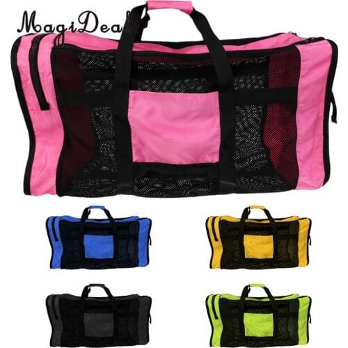 MagiDeal Foldable Heavy Duty Mesh Dive Bag Duffel Bag Storage Pouch for Diving Scuba Water Sports Dreediving Gear Equipment
