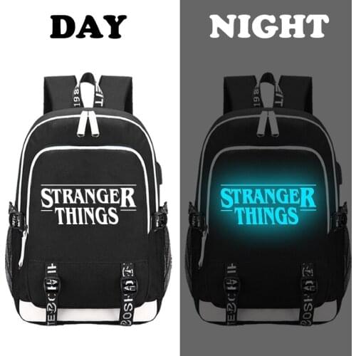 Stranger Things 3 Multifunction USB Charge School Bags Students Boys Girls Rucksack Laptop Backpack for Teenagers Travel Mochila