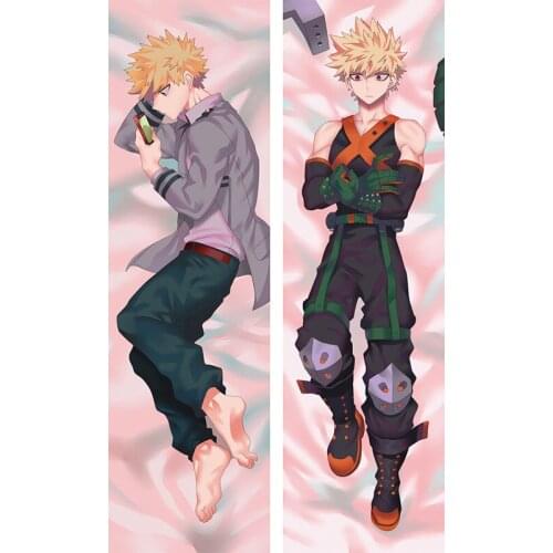 Japanese Anime My Hero Academia Dakimakura Bakugou Katsuki Body Pillow Covers Otaku Cosplay Male Huggable Pillowcase Home Decor