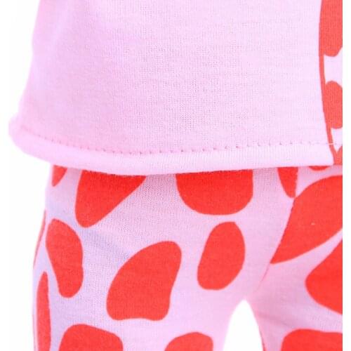 Adorable Giraffe Printed 2pcs Clothes Outfit For 18'' AG American Doll Dolls