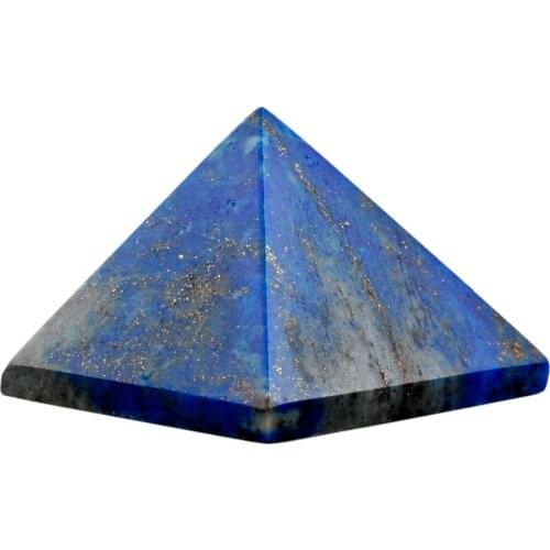 TUMBEELLUWA Lapis Lazuli Pyramid Chakra Spirtual Healing Gem stone Figurine Decoration 1-1.2