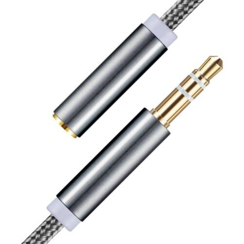 Braided 3.5mm Male to Female Audio Adapter Cable Extension Cord for PC Laptop