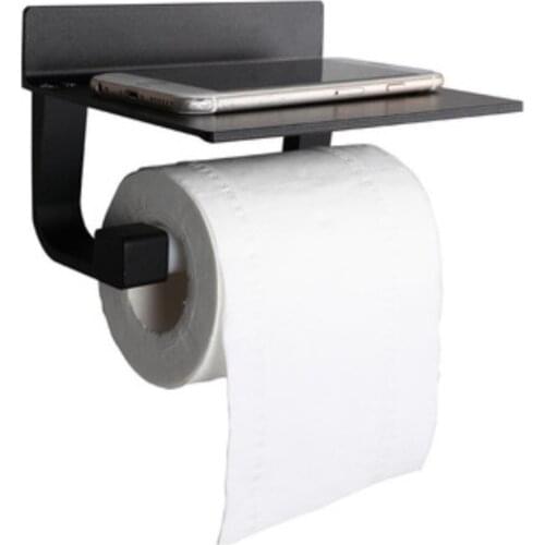 Punch-free black space aluminum bathroom pendant set bathroom towel stand