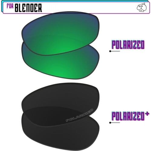 EZReplace Polarized Replacement Lenses for - Oakley Blender Sunglasses - Black P Plus-Green P