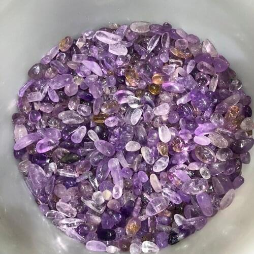 Natural Ametrine Stone tumbled amethyst citrine crystal stone pocket reiki gemstone meditation chakra spiritual cleanser