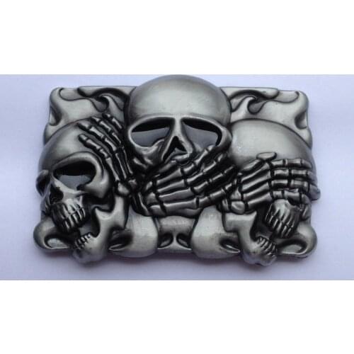 Smile Skull Belt Buckle suitable for 4cm wideth belt with continous stock