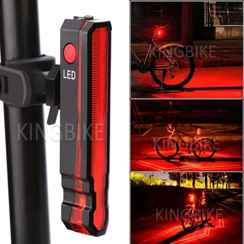 Back Bike light Taillight Safety Warning USB Rechargeable Bicycle Lights Tail Lamp Comet LED Laser Line LD Cycling Bycicle Light