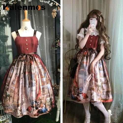Lolita Dress Women Gothic Girls Lace Vintage Victorian Korean Japanese Patchwork Lace-up Stand Collar Velvet Mini Punk Dresses