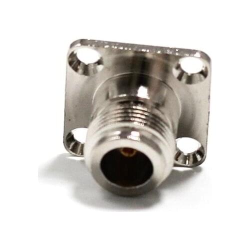 1pc N female jack RF Coax Adapter convertor Straight,4-hole panel mount with solder cup Nickelplated NEW wholesale